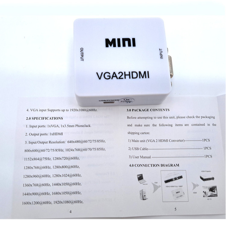 مبدل VGA به HDMI مدل VGA2HDMI
