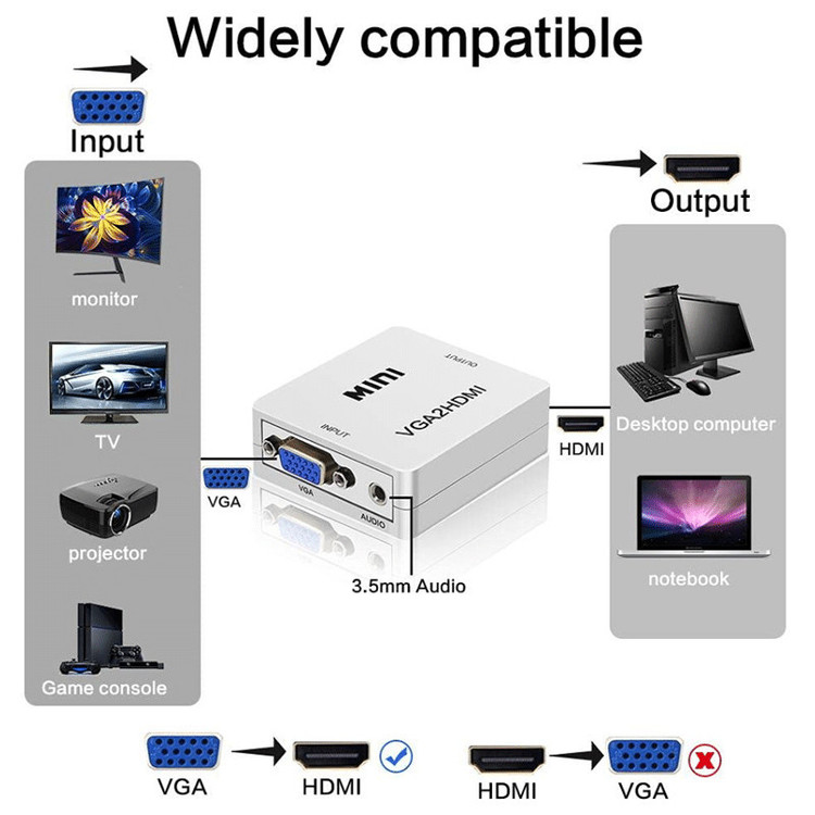 مبدل VGA به HDMI مدل VGA2HDMI