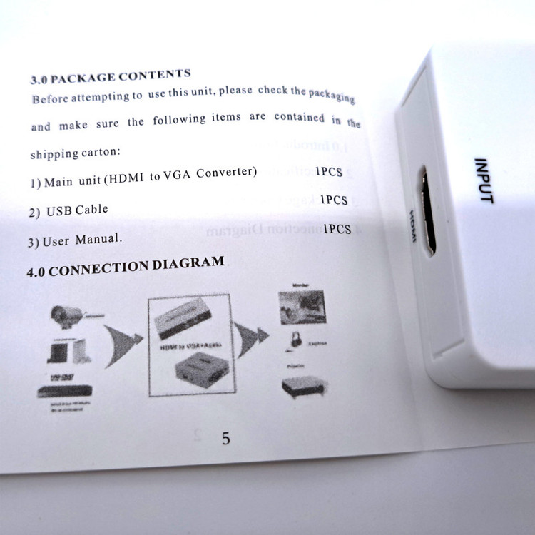 مبدل HDMI به VGA مدل HD2VGA