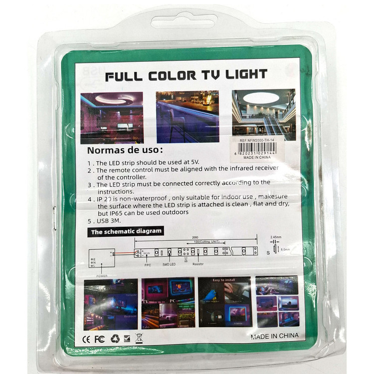 ریسه ال ای دی RGB مدل Full Color Tv Light USB طول 2 متر