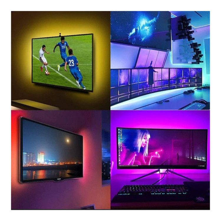 ریسه ال ای دی RGB مدل Full Color Tv Light USB طول 2 متر