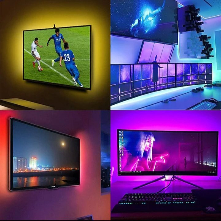 ریسه ال ای دی RGB مدل Full Color Tv Light USB طول 2 متر
