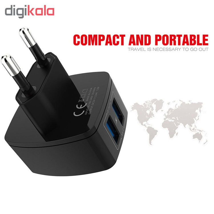 شارژر دیواری دینیک مدل DN-227 به همراه کابل MicroUSB
